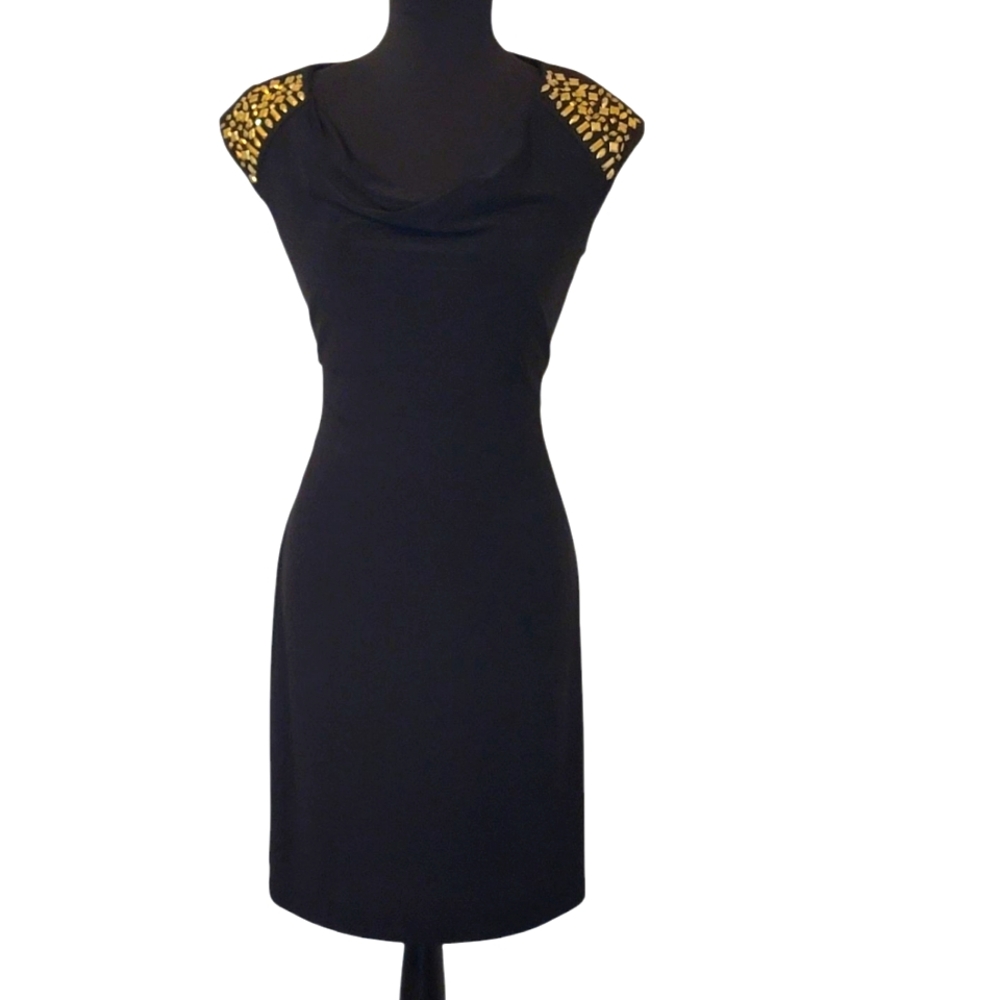 Ronni Nicole Embellished Beaded Shoulder Midi Dress - Picture 2 of 10
